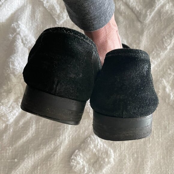 Men's Allen Edmonds Fiesole Loafers Black Suede Made in Italy 10 D - Picture 10 of 16